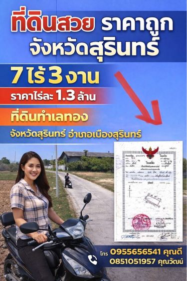 ไม่ใช่ ที่ดินจังหวัดสุรินทร์ ขาย