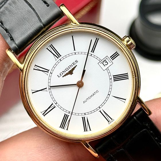 Longines Presence La Grande Classique gold white Roman dial automatic Swiss Made รูปที่ 3
