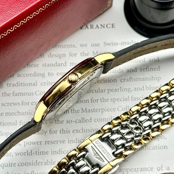 Longines Presence La Grande Classique gold white Roman dial automatic Swiss Made รูปที่ 8