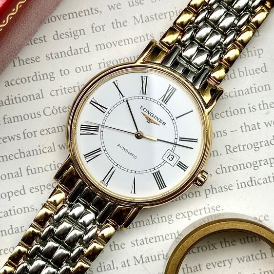 Longines Presence La Grande Classique gold white Roman dial automatic Swiss Made รูปที่ 7