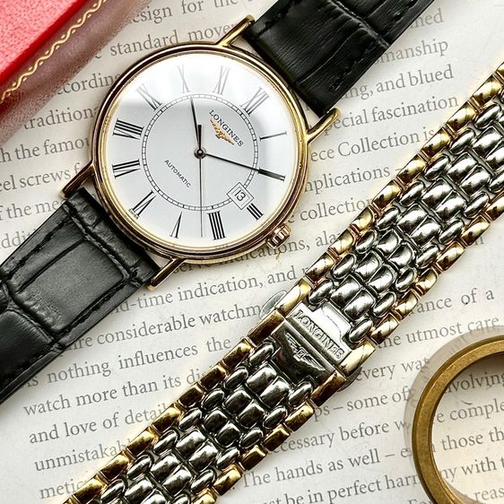 Longines Presence La Grande Classique gold white Roman dial automatic Swiss Made รูปที่ 5