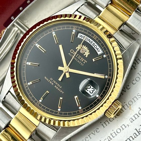 ‼️RARE‼️Vintage Orient President 2K black dial  รูปที่ 4