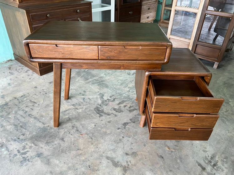 โต๊ะทำงานไม้สัก มินิมอล รูปที่ 3