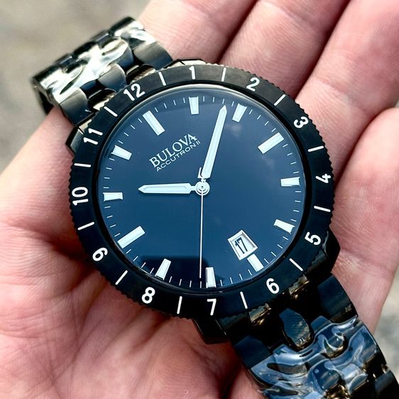 Bulova Accutron II moonview stainless steel black ion plated เข็มสะกดวิญญาณ รูปที่ 2