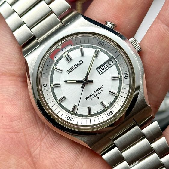 Vintage 1976 Seiko Bell Matic silver sunburst dial made in japan รูปที่ 3