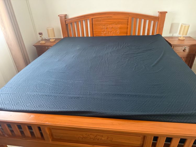 Teak bed King sale ,เตียงสวยไม้สัก ใหม่ มาก  รูปที่ 3