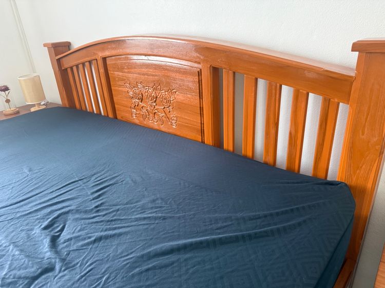 Teak bed King sale ,เตียงสวยไม้สัก ใหม่ มาก  รูปที่ 8