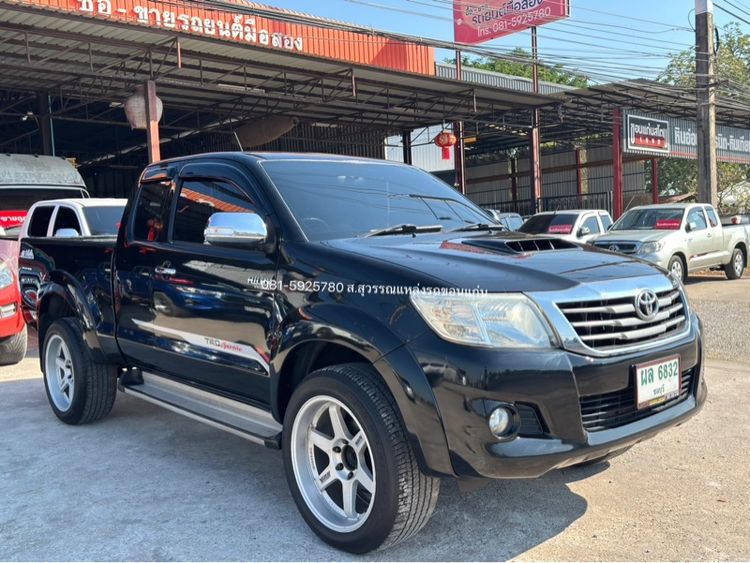 Toyota Hilux Vigo Champ 2015 Smart Cab 2.5 G VNT Prerunner ดีเซล เกียร์อัตโนมัติ ดำ รูปที่ 2