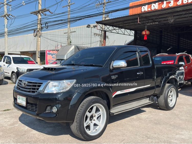 Toyota Hilux Vigo Champ 2015 Smart Cab 2.5 G VNT Prerunner ดีเซล เกียร์อัตโนมัติ ดำ รูปที่ 3