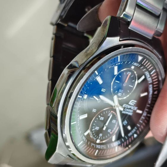 Casio Edifice Sapphire Chronograph สายสแตนเลส หน้าปัดดํา เท่ เรียบหรู ฟังก์ชันครบ รูปที่ 11