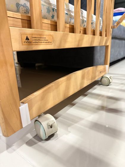  เตียงไม้เด็ก Camera 5 in 1 Zleep cot พร้อมชุดเบาะ Kitty😍 รับน้ำหนักได้ถึง 50กก. พร้อมมุ้งกระโจมกันแมลงคลุมได้รอบเตียง❌🦟🦗🐝❌ รูปที่ 6