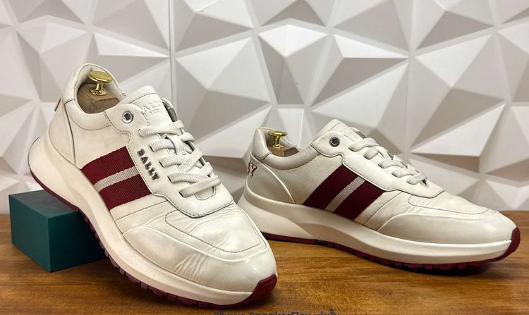 BALLY Daryn Sneaker Stripe Red and White  รูปที่ 2