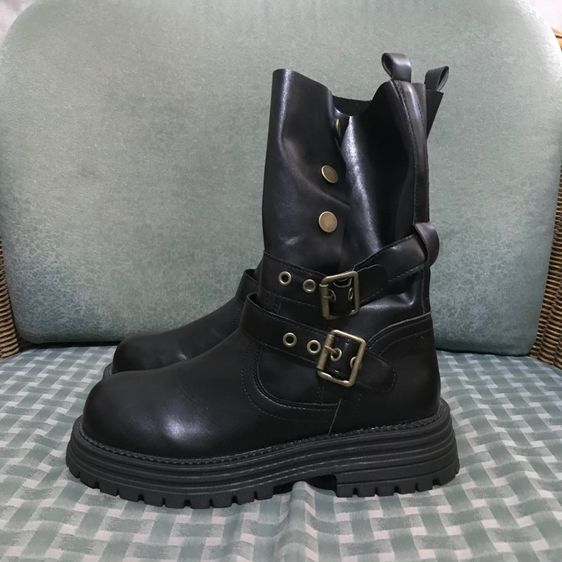 รองเท้าบูทหนังผู้หญิง ใหม่