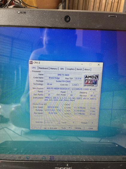  Notebook โน้ตบุ้ค Acer Aspire E15 AMD FX9800P แรม 8G SSD 240G จอ 15.6 นี้ว รูปที่ 2