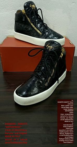 GIUSEPPE ZANOTTI "Kriss" Sneakers, Men's 7.5UK 41.5EU(27.0cm Original MADE IN ITALY ของแท้ สภาพใกล้เคียงของใหม่, สนีกเกอร์ GIUSEPPE ZANOTTI