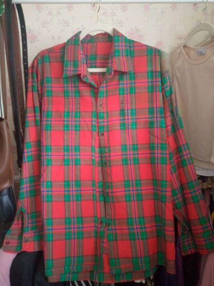 อื่นๆ เสื้อเชิ้ตลายสก็อต XL ใส่คลุมได้
