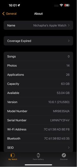Apple Watch Series 9 มือสอง สภาพใช้งานปกติ อุปกรณ์ครบ กล่องครบ แถมสาย แถมเคส ปล่อยต่อเพียง 6,000 บาท รูปที่ 7