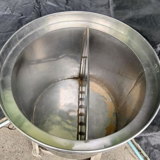 อุปกรณ์ร้านก๋วยเตี๋ยว หม้อก๋วยเตี๋ยวสแตนเลส ขนาด 45 cm. 2 ช่อง 