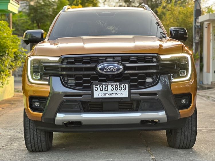 Ford Ranger 2022 2.0 Bi-Turbo 4WD Wildtrak Pickup ดีเซล ไม่ติดแก๊ส เกียร์อัตโนมัติ เหลือง