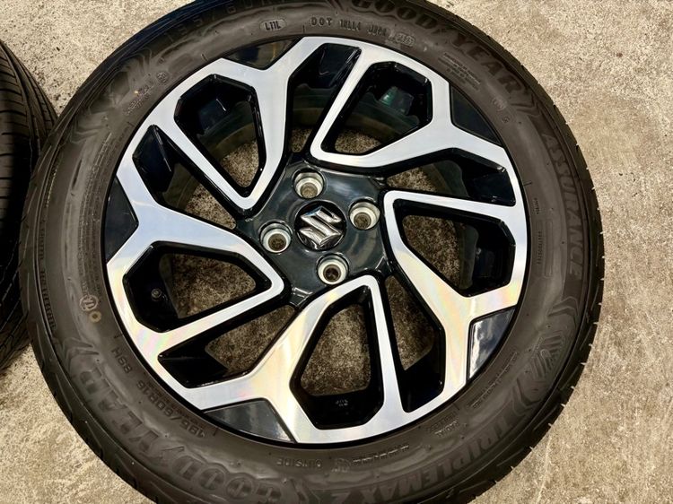 ล้อแม็ก SUZUKI SWIFT ขอบ 16” ถอดป้ายแดง ยาง GOODYEAR 195-60R16 ปี 25 ตุ่มหน้ายางยังอยู่ครบ รูปที่ 8