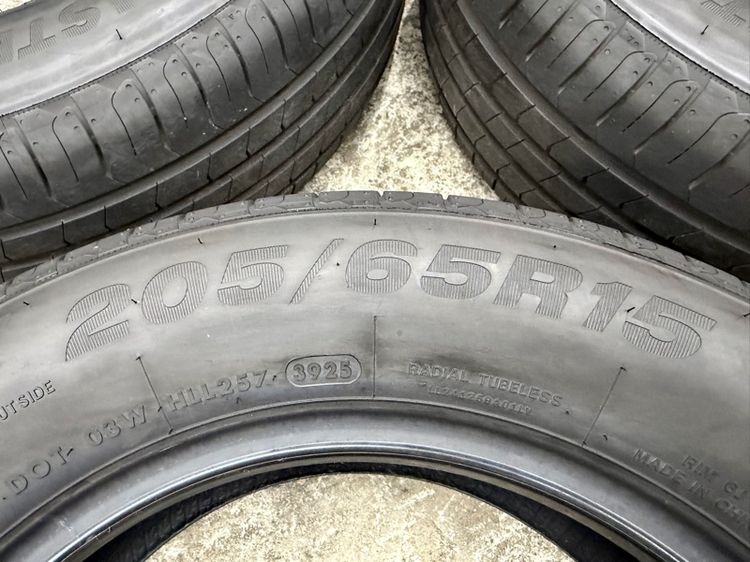 ยางถอดป้ายแดงขอบ 15” ยี่ห้อ LINGLONG ขนาด 205-65R15 ปี 25 ตุ่มหน้ายางยังอยู่  รูปที่ 4