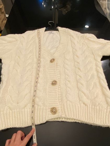 ชาแนล เสื้อไหมพรมฝรั่งเศส ถักทั้งตัว สภาพใหม่เอี่ยม รูปที่ 3