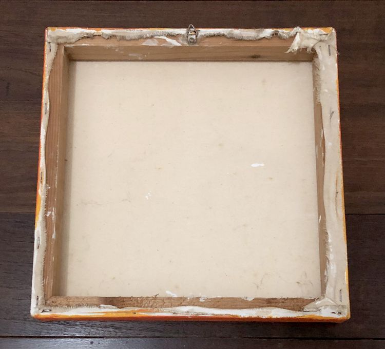 งานเพ้นท์ รูปพระ สีอะคริลิคบนผ้าใบ กรอบลอย ขนาด 30 x 30 cm. รูปที่ 3