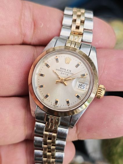นาฬิกา​ Vintage​ Rolex​ Oyster-Perpetual Date ​พร้อมสายม้วนแท้​ ราคาดีทึ่สุดครับ รูปที่ 3