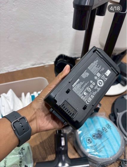 🔥SAMSUNG Jet 75 clean station set  เครื่องดูดฝุ่นไร้สายสภาพโดยรวมยังดีมากค่ะมีร่องรอยการใช้งานเดิมมาบ้างแบตเตอรี่ใหม่ใช้งานยาวค่ะ รูปที่ 4