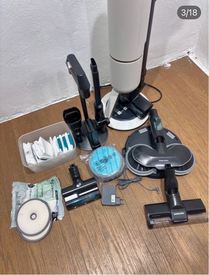 🔥SAMSUNG Jet 75 clean station set  เครื่องดูดฝุ่นไร้สายสภาพโดยรวมยังดีมากค่ะมีร่องรอยการใช้งานเดิมมาบ้างแบตเตอรี่ใหม่ใช้งานยาวค่ะ รูปที่ 3