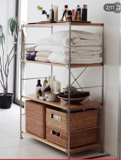 🔥Muji Oak Shelf Wide M ชั้นวางของอเนกประสงค์วัสดุดีแข็งแรงน่าใช้แนะนำเลยค่ะสภาพโดยรวมยังดีมาก  รูปที่ 2
