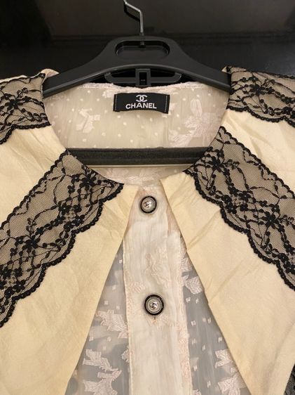 ชาแนล เสื้อแขนสั้น เนื้อผ้าลูกไม้ฝรั่งเศส  รูปที่ 6