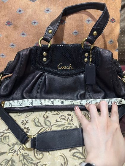 กระเป๋าcoach สีดำหนัง รูปที่ 9
