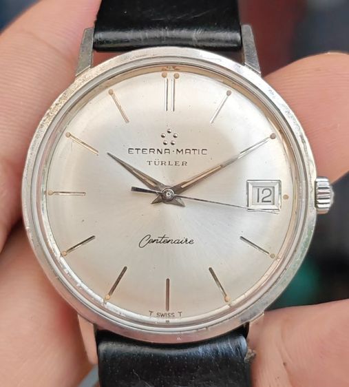 เงิน อื่นๆ นาฬิกา​ Vintage​ Eterna-Matic Centenaire​ (Turler)​ หายากที่สุด​ ราคาดีที่สุดครับ