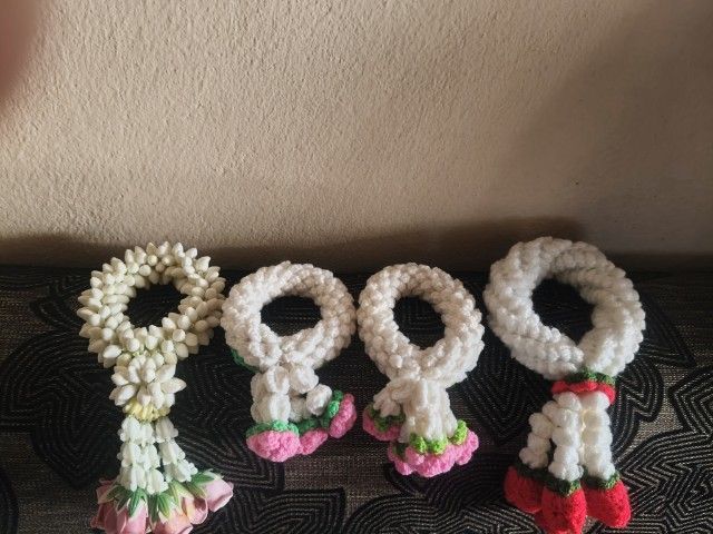 พวงมาลัยไหมพรมถัก รูปที่ 2