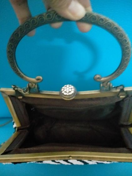 กระเป๋าลูกปัดเล็กลายขาวดำ รูปที่ 2