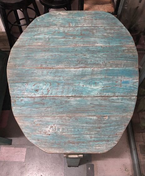 โต๊ะไม้สัก สูง71ซม. โต๊ะงานดีไซน์ ทำสีย้อมเสี้ยน ขัดมัน