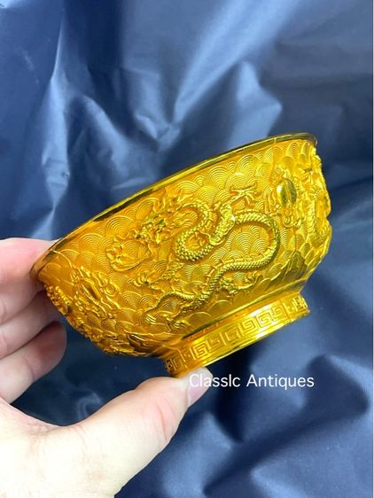 ถ้วย มังกรทอง มังกรคู่ สะสม รูปที่ 7