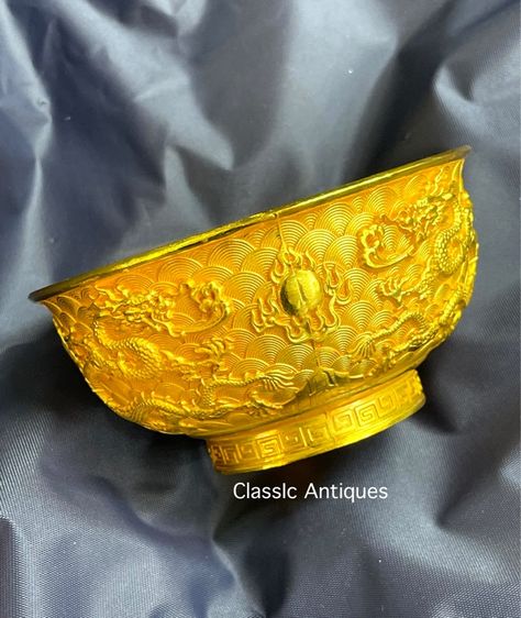 ถ้วย มังกรทอง มังกรคู่ สะสม