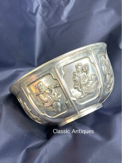 ถ้วยน้ำชา เทพแปดเซียนกะไหล่เงินA2