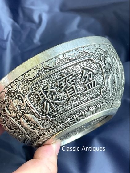 ถ้วยเงินจีน กิเลนสะสม รูปที่ 4