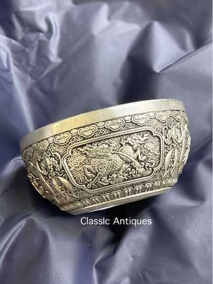 ถ้วยเงินจีน กิเลนสะสม รูปที่ 2