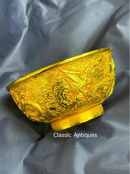 ถ้วยน้ำชา มังกร นกฟีนิกซ์ทอง A1 รูปที่ 3