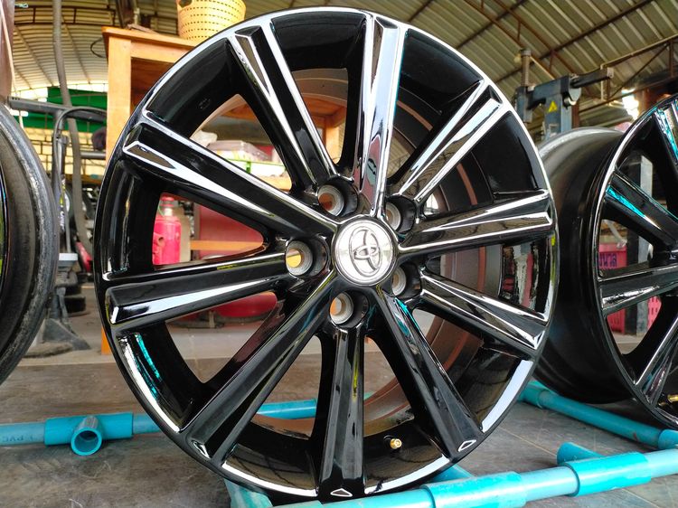 แม็กโตโยต้า ขอบ17 กว้าง7 et45 สีอบpowder coat ไม่ดุ้งไม่คดไม่แตกใส่ camry ได้ทุกรุ่น รูปที่ 2