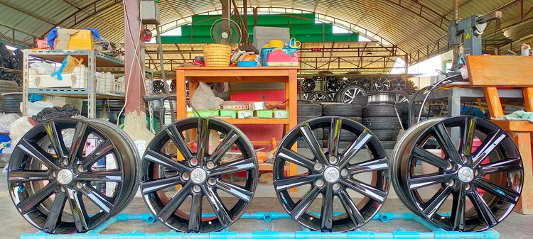 แม็กโตโยต้า ขอบ17 กว้าง7 et45 สีอบpowder coat ไม่ดุ้งไม่คดไม่แตกใส่ camry ได้ทุกรุ่น รูปที่ 9