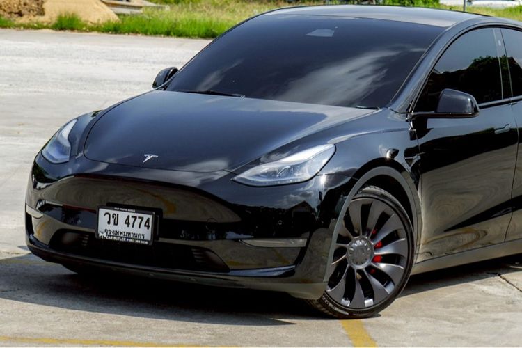 Tesla Model Y 2023 Performance Utility-car ไฟฟ้า ไม่ติดแก๊ส เกียร์อัตโนมัติ ดำ รูปที่ 2