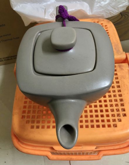 กาน้ำชาเซรามิก สีเทาเข้ม ทรงสวย ของใหม่ สภาพดี ไม่มีแตกร้าว รูปที่ 3