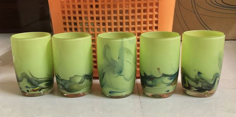ชุดแก้วน้ำ 5 ใบ งานดีไซน์ ซื้อมาจากประเทศฮ่องกง ของใหม่ สภาพดี ไม่มีแตกร้าว รูปที่ 4