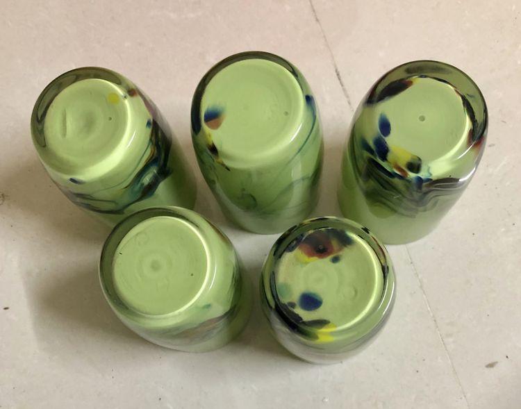 ชุดแก้วน้ำ 5 ใบ งานดีไซน์ ซื้อมาจากประเทศฮ่องกง ของใหม่ สภาพดี ไม่มีแตกร้าว รูปที่ 5