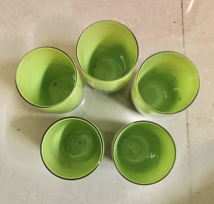 ชุดแก้วน้ำ 5 ใบ งานดีไซน์ ซื้อมาจากประเทศฮ่องกง ของใหม่ สภาพดี ไม่มีแตกร้าว รูปที่ 6